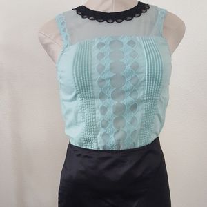 100% Cotton & lace neckline blouse